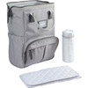 Wellington Backpack Diaper Bag, Grey - Diaper Bags - 2 - thumbnail