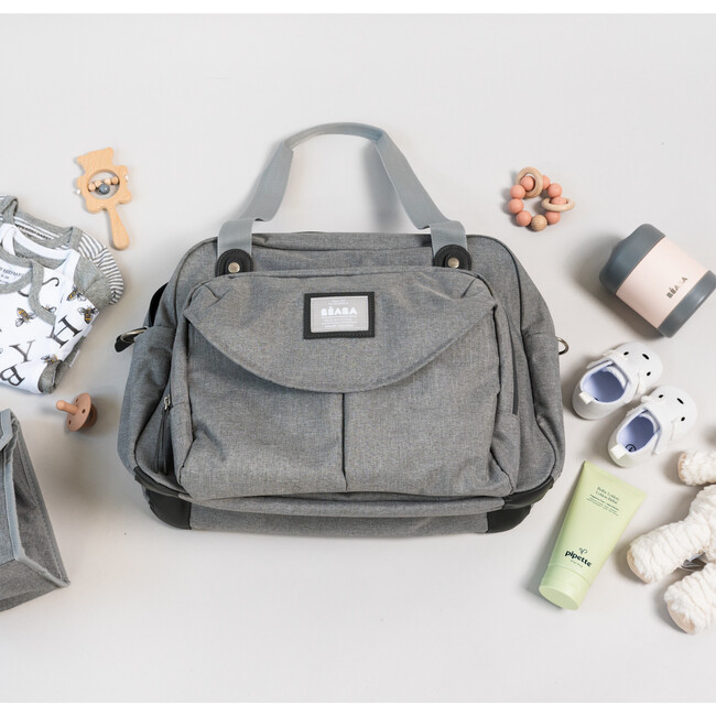 Geneva Diaper Bag, Grey - Diaper Bags - 5