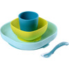 Silicone Suction Meal Set - Set of 4, Peacock - Tabletop - 1 - thumbnail