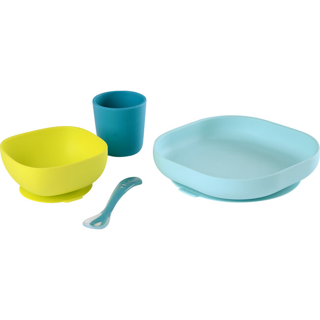 Silicone Suction Meal Set - Set of 4, Peacock - Tabletop - 2