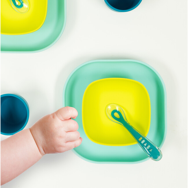 Silicone Suction Meal Set - Set of 4, Peacock - Tabletop - 3