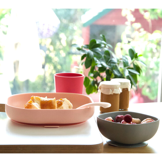 Silicone Suction Meal Set - Set of 4, Rose - Tabletop - 3