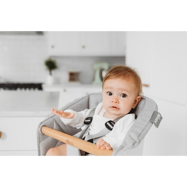 Up & Down High Chair w/ Cushion, Grey - Highchairs - 4