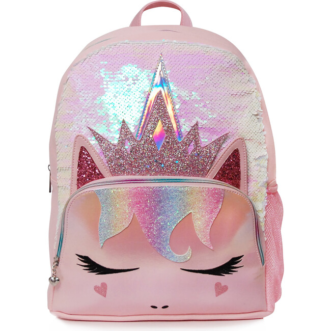 Sequin Miss Gwen Large Backpack & Insulated Lunch Bag Set, Pink - Backpacks - 3
