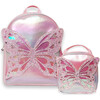 Miss Butterfly Large Backpack & Insulted Lunch Bag Set, Pink - Backpacks - 1 - thumbnail