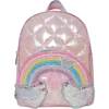 Over the Rainbow Puffer Pink Mini Backpack, Pink - Backpacks - 1 - thumbnail