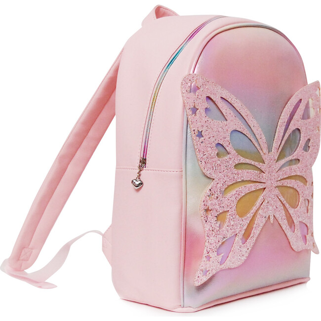 Miss Butterfly Large Backpack & Insulted Lunch Bag Set, Pink - Backpacks - 3