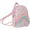 Over the Rainbow Puffer Pink Mini Backpack, Pink - Backpacks - 2