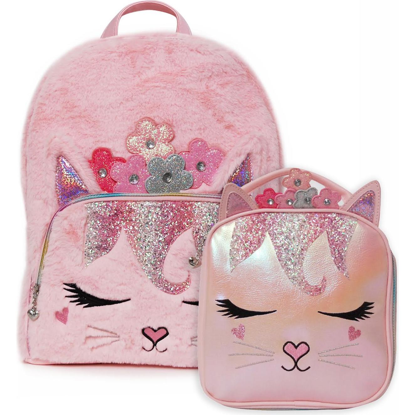 Flower Crown Miss Bella Plush Duffle Bag in Pink