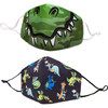 Dino Print & Scary Face Mask Set - Face Masks - 1 - thumbnail