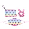 Rainbow Print Face Mask, Pouch & Scrunchies Set - Face Masks - 1 - thumbnail