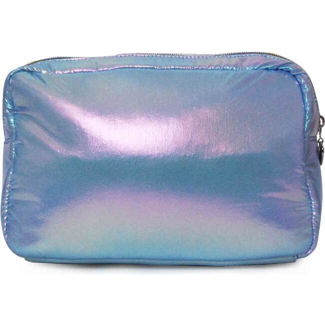 STUFF Puffy Quilted Blue Cosmetic Pouch, Blue - Bags - 3