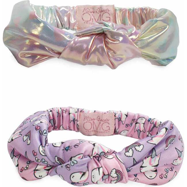 Miss Gwen Ombre Love & Metallic Rainbow Ombre 2 Pack Headband Set, Rainbow