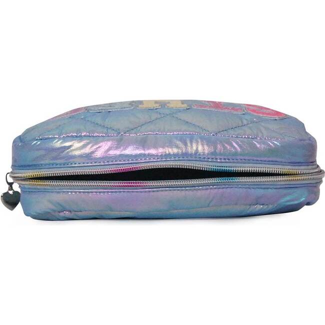 STUFF Puffy Quilted Blue Cosmetic Pouch, Blue - Bags - 4