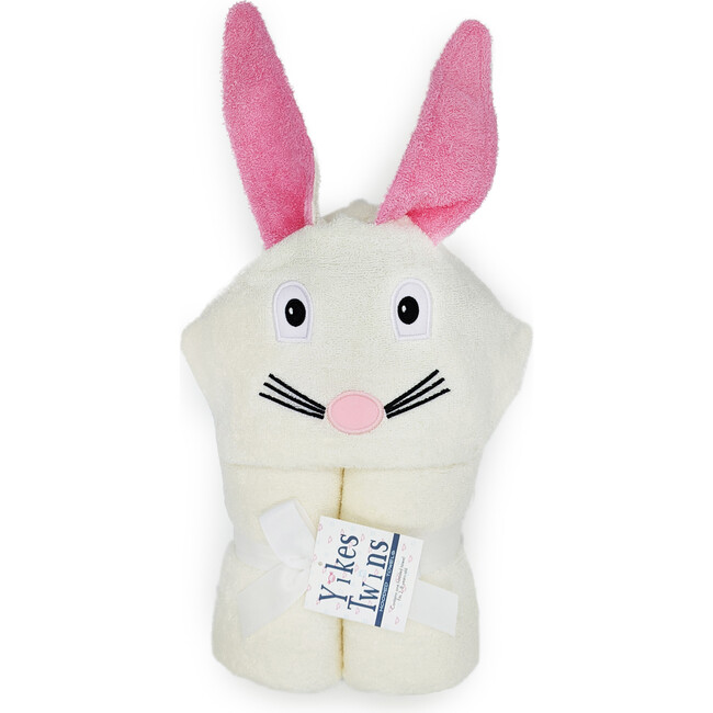 Bunny Hooded Towel, Cream - Towels - 1