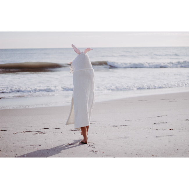 Bunny Hooded Towel, Cream - Towels - 4