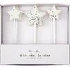 Silver Glitter Star Candles - Tableware - 1 - thumbnail