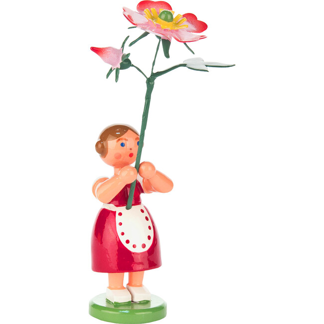 Easter Figurine, Red Flower Girl
