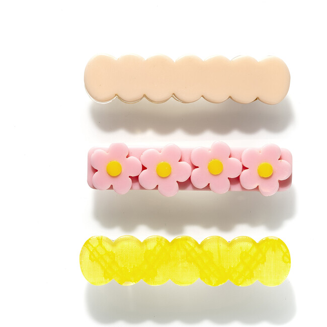 Yellow Flower Alligator Clips