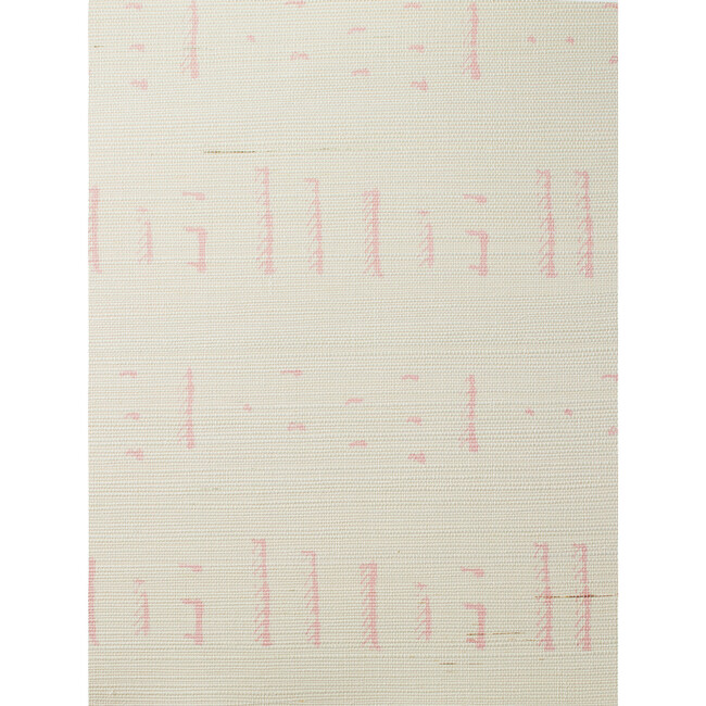 Nathan Turner Stitch Grasscloth Wallpaper, Pink