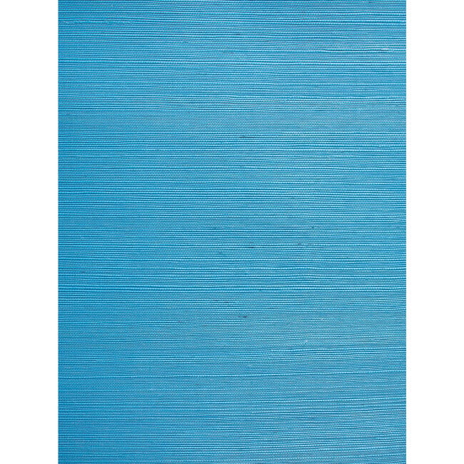 Solid Grasscloth Wallpaper, Bright Blue