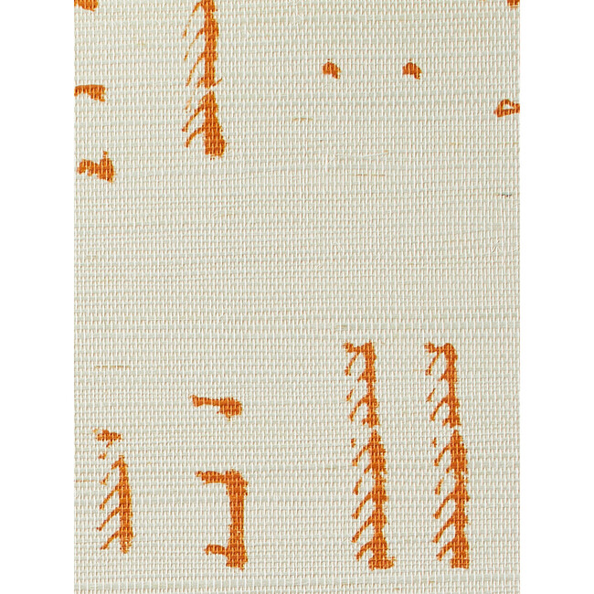 Nathan Turner Stitch Grasscloth Wallpaper, Terracotta - Wallpaper - 3