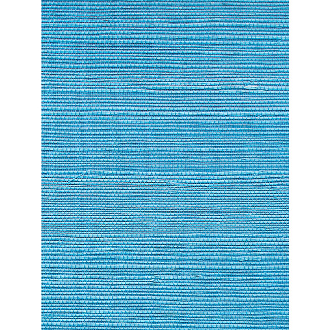 Solid Grasscloth Wallpaper, Bright Blue - Wallpaper - 3