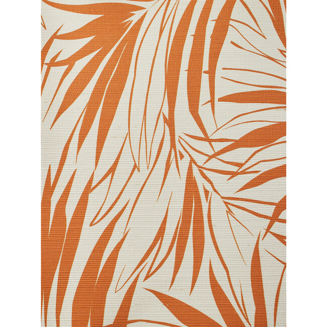 Majesty Palm Glasscloth Wallpaper, Terracotta