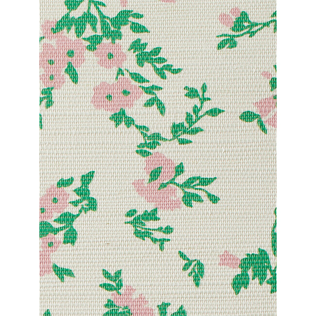 Francoise Floral Grasscloth Wallpaper, Pink/White - Wallpaper - 3