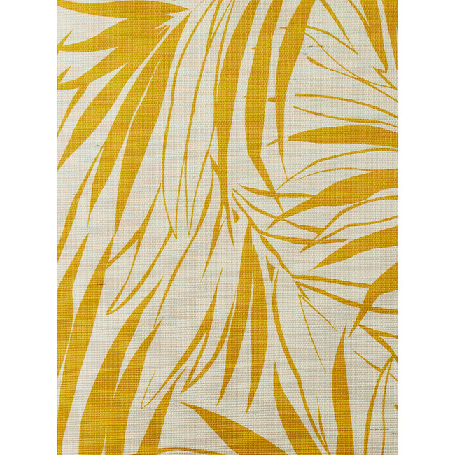 Majesty Palm Glasscloth Wallpaper, Yellow
