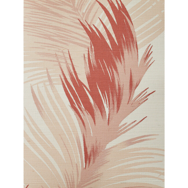 Nathan Turner Belafonte Palm Grasscloth Wallpaper, Flame