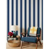 Nathan Turner Yorkshire Stripe Grasscloth Wallpaper, Navy - Wallpaper - 2