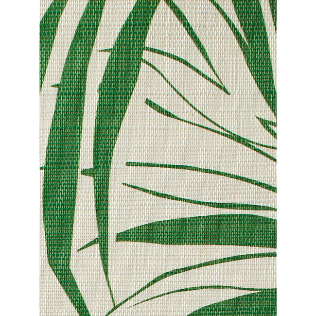 Majesty Palm Glasscloth Wallpaper, Green - Wallpaper - 3