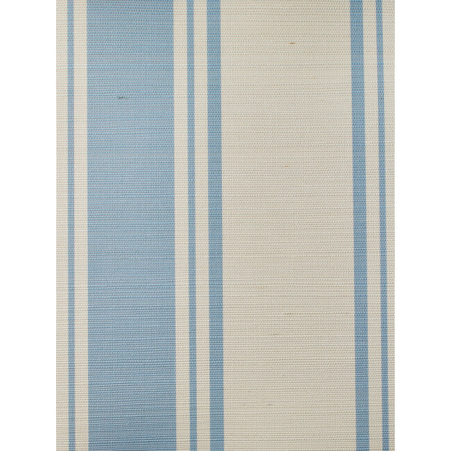 Nathan Turner Yorkshire Stripe Grasscloth Wallpaper, Cornflower