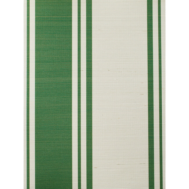 Nathan Turner Yorkshire Stripe Grasscloth Wallpaper, Green
