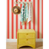 Nathan Turner Yorkshire Stripe Grasscloth Wallpaper, Red - Wallpaper - 2