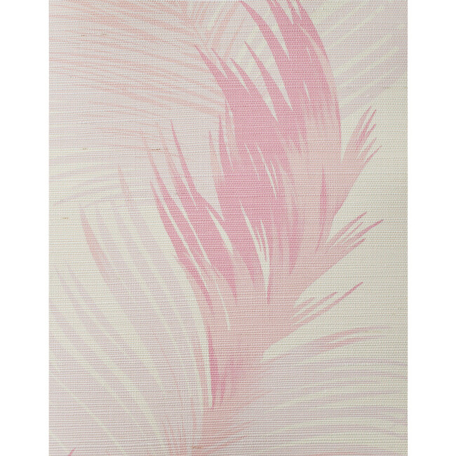 Nathan Turner Belafonte Palm Grasscloth Wallpaper, Pink