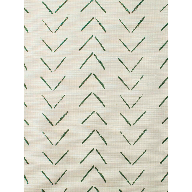 Nathan Turner Arrows Grasscloth Wallpaper, Green