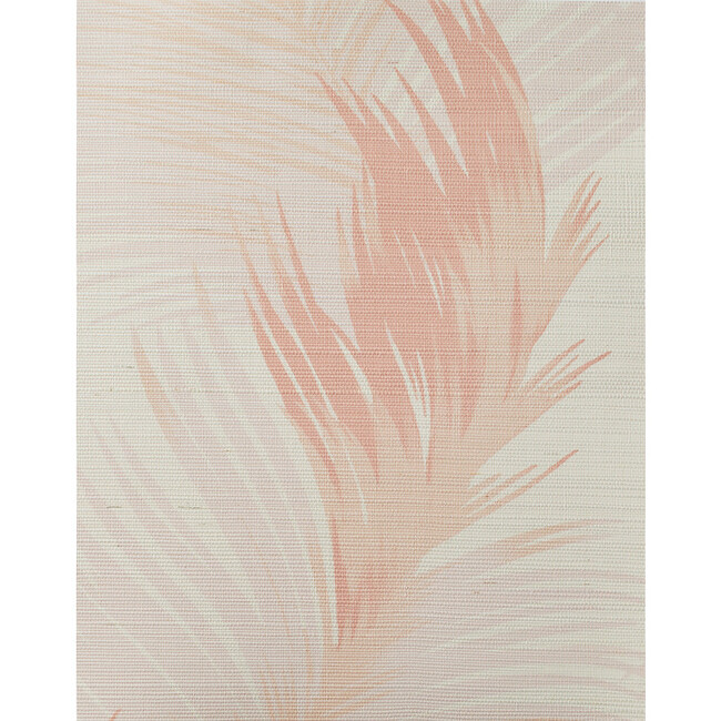 Nathan Turner Belafonte Palm Grasscloth Wallpaper, Peach
