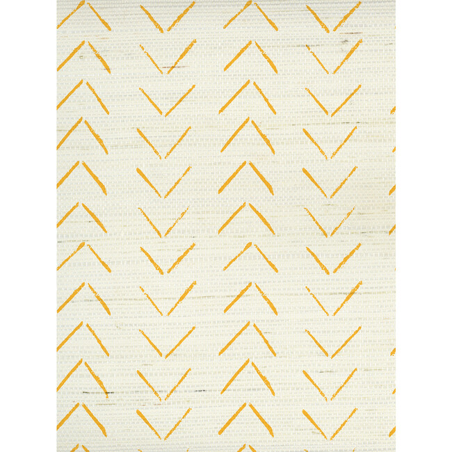 Nathan Turner Arrows Grasscloth Wallpaper, Gold