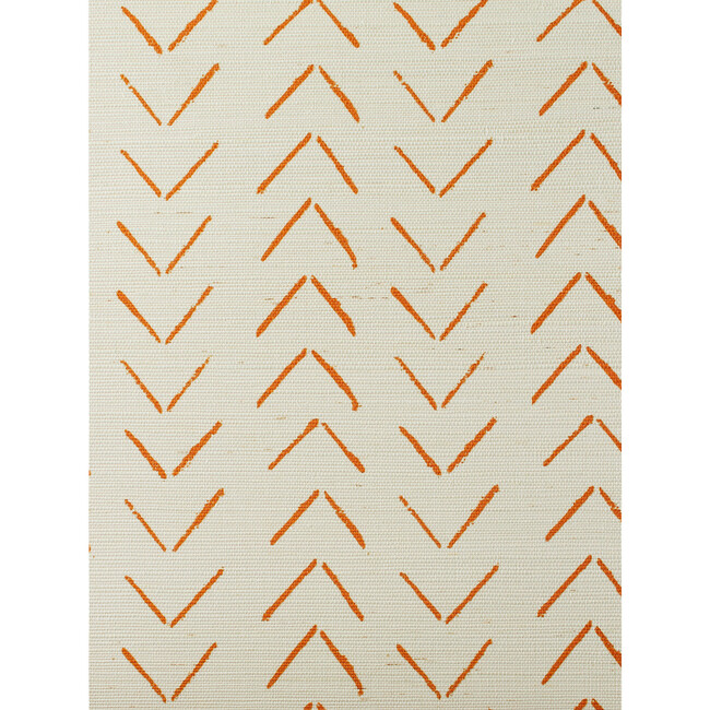 Nathan Turner Arrows Grasscloth Wallpaper, Terracotta