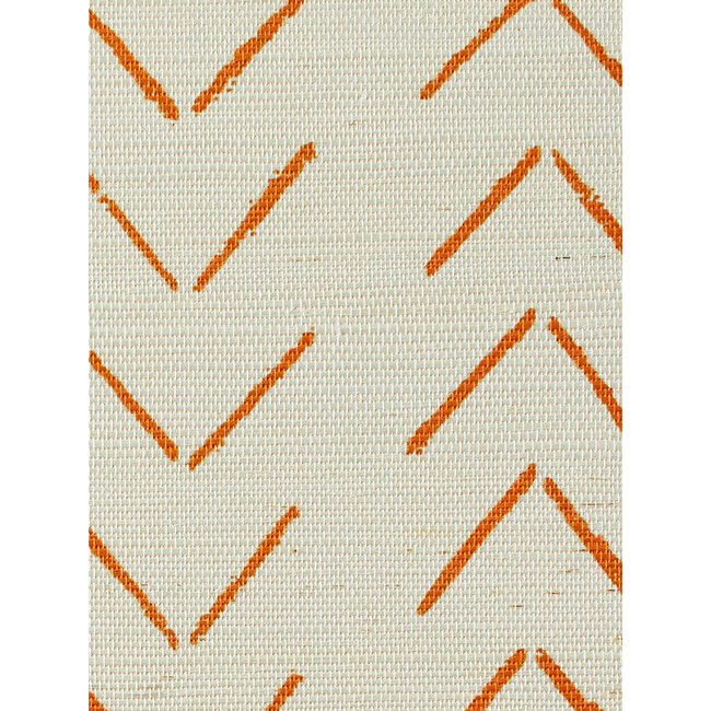 Nathan Turner Arrows Grasscloth Wallpaper, Terracotta - Wallpaper - 3