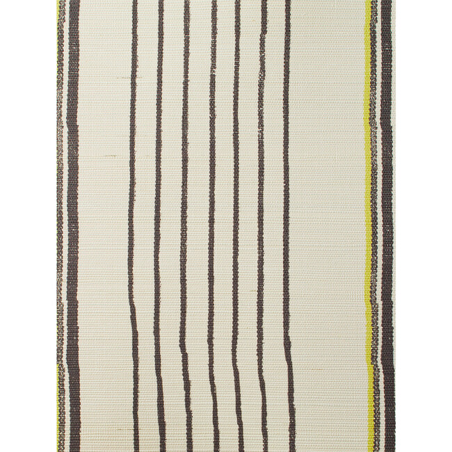 Nathan Turner Two-Tone Stripe Grasscloth Wallpaper, Daffodil/Terracotta
