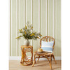 Nathan Turner Two-Tone Stripe Grasscloth Wallpaper, Rust/Moss - Wallpaper - 2