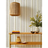 Nathan Turner Two-Tone Stripe Grasscloth Wallpaper, Daffodil/Terracotta - Wallpaper - 2