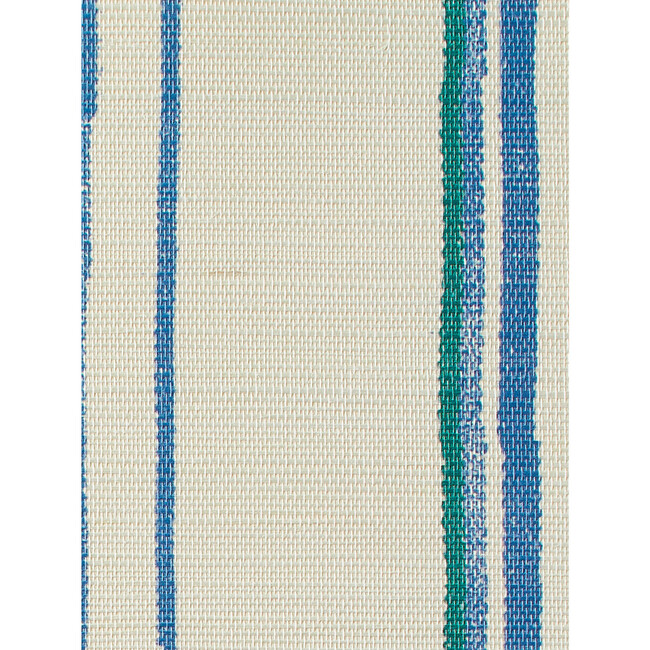 Nathan Turner Two-Tone Stripe Grasscloth Wallpaper, Sea Green/Blue - Wallpaper - 3