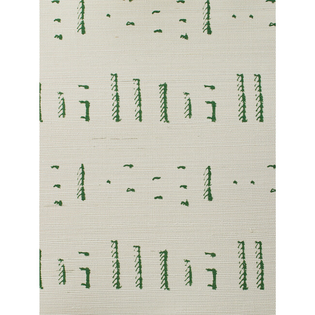 Nathan Turner Stitch Grasscloth Wallpaper, Green