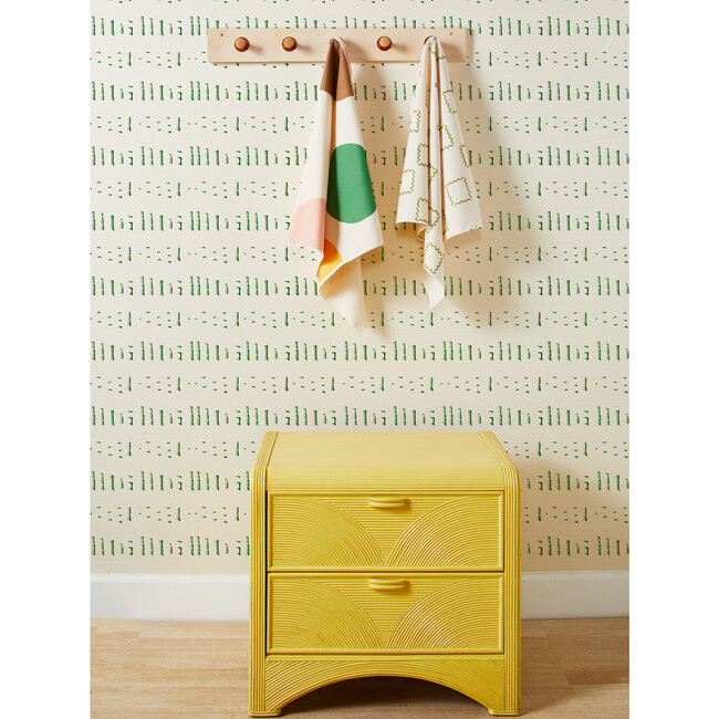 Nathan Turner Stitch Grasscloth Wallpaper, Green - Wallpaper - 2