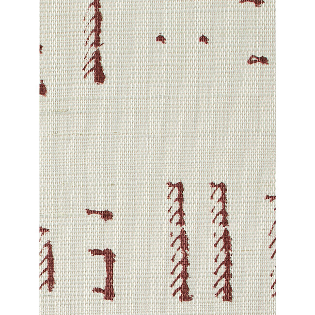 Nathan Turner Stitch Grasscloth Wallpaper, Rust - Wallpaper - 3