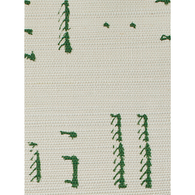 Nathan Turner Stitch Grasscloth Wallpaper, Green - Wallpaper - 3